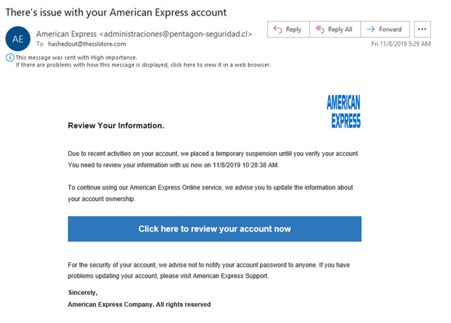 Examples of Phishing AEX