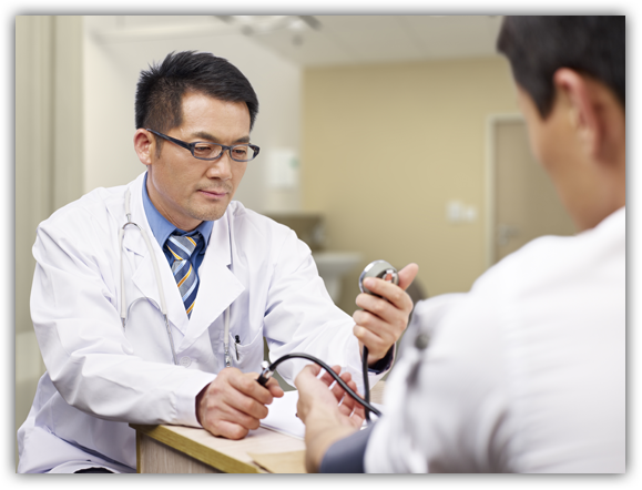 doctor checking patient